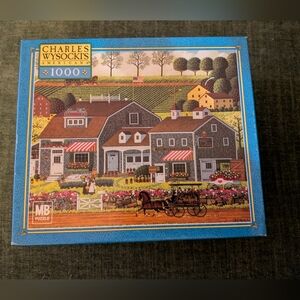 Charles Wysocki's 1000 Piece MB Puzzle PRAIRIE WIND FLOWERS 2003 Americana NEW
